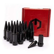 Golf Cart Spiked Lug Nuts - Set of 16 Metric - Fits Yamaha Golf Carts Black