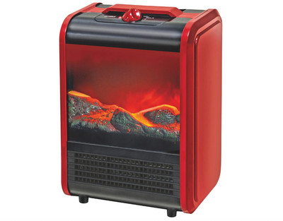 New Flame Effect Mini-Fireplace Heater 2 Heat Mode Settings - FREE SHIPPING