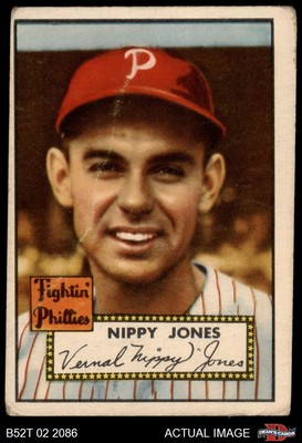 1952 Topps #213 Vernal 'Nippy' Jones Phillies 1 - POOR