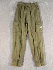 Nike Woven Unlined Utility Cargo NSW Sportswear Jogger Tan Pants Youth L