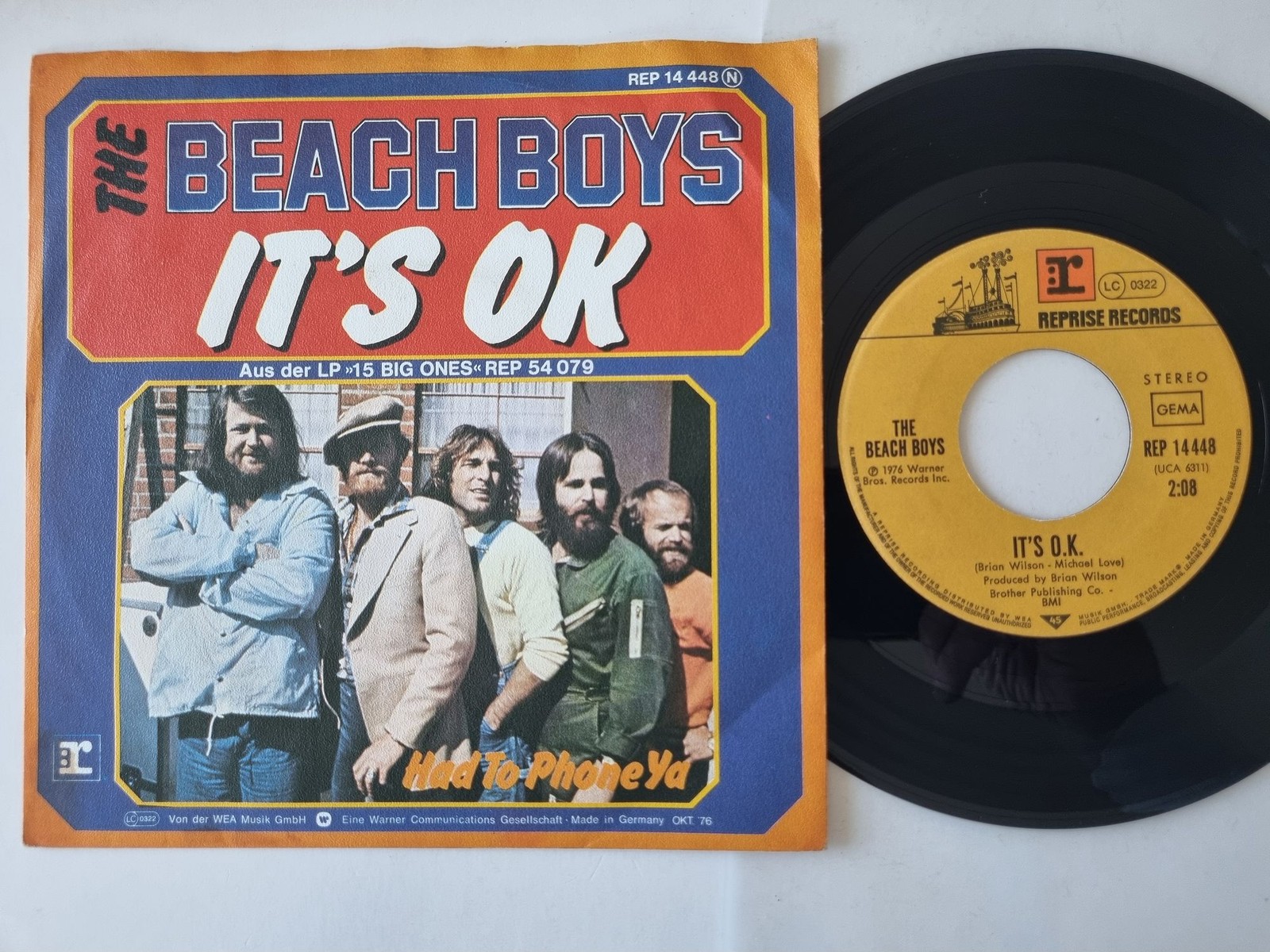 The Beach Boys - It's O.K. 7'' Vinyl Germany