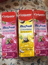 3 Colgate Max Fresh Fluoride Toothpaste 2x Watermelon Blast Mint 1x Pineapple
