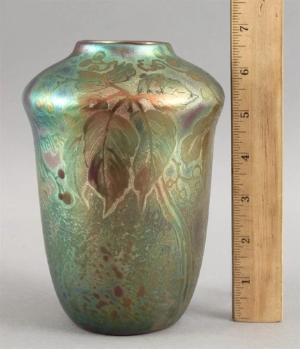 Antique JACQUES SICARD Sicardo-Ware Iridescent Luster Weller Art Pottery Vase