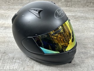 Arai XL Matte Black Full Face Motorcycle Helmet w/ Iridescent Gold Visor Shield