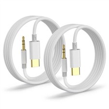 Aux to USB , Aux Cord to USB to 3.5mm Audio Headphone Jack Adapter 2 Pack,4F...