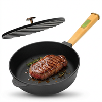 Gusseisenpfanne 26 Cm Mit Grillpresse Pfanne Gusseisen Bratpfanne Fleischpresse