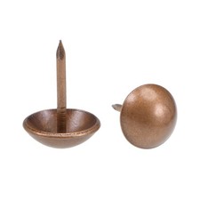 Upholstery Nails Tacks 12mm Head Dia Round Thumb Push Pins Copper Tone 100 Pcs