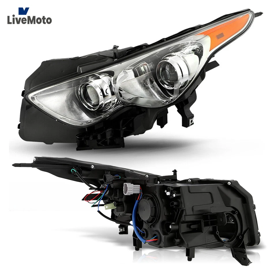 Headlight For 2009-2017 Infiniti FX35 FX50 QX70 w/o Sport Package w/AFS - Driver Foto 3 de 4
