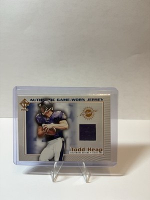 MINT GAME USED JERSEY PATCH Todd Heap 2002 Pacific Private Stock Reserve RAVENS 