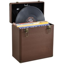 Hododou Vinyl Record Storage Box with Lock Record Organizer Storage for 30 S...