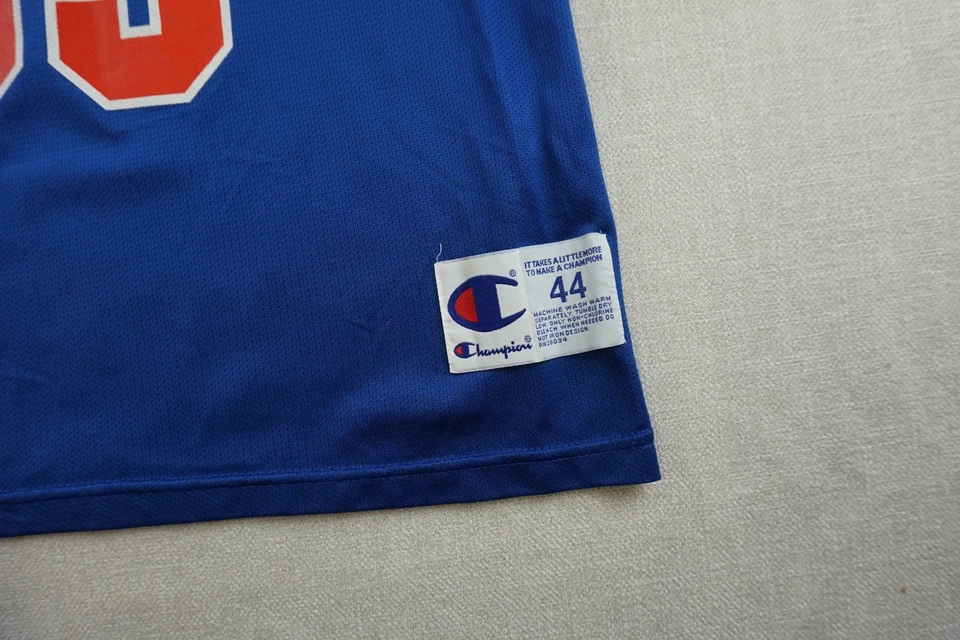 Vintage Champion Men’s Size 44 L Detroit Pistons Grant Hill #33 Jersey Blue - Image 3 of 4
