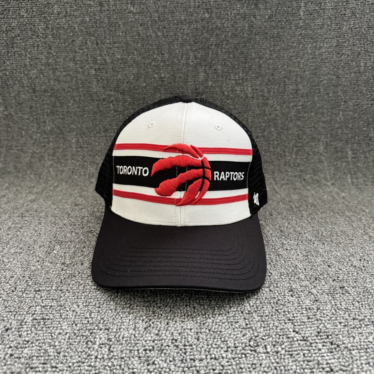 '47 Brand Toronto Raptors Trucker Snapback Black White Red One Size Hat