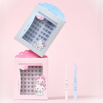FilliMilli No-Glue Point Piece Eye Lashes (+Pinzette) Charmmy Kitty Edition...
