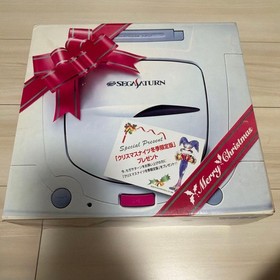 Sega Saturn Console Set with Christmas Limited Edition Christmas Nights Used
