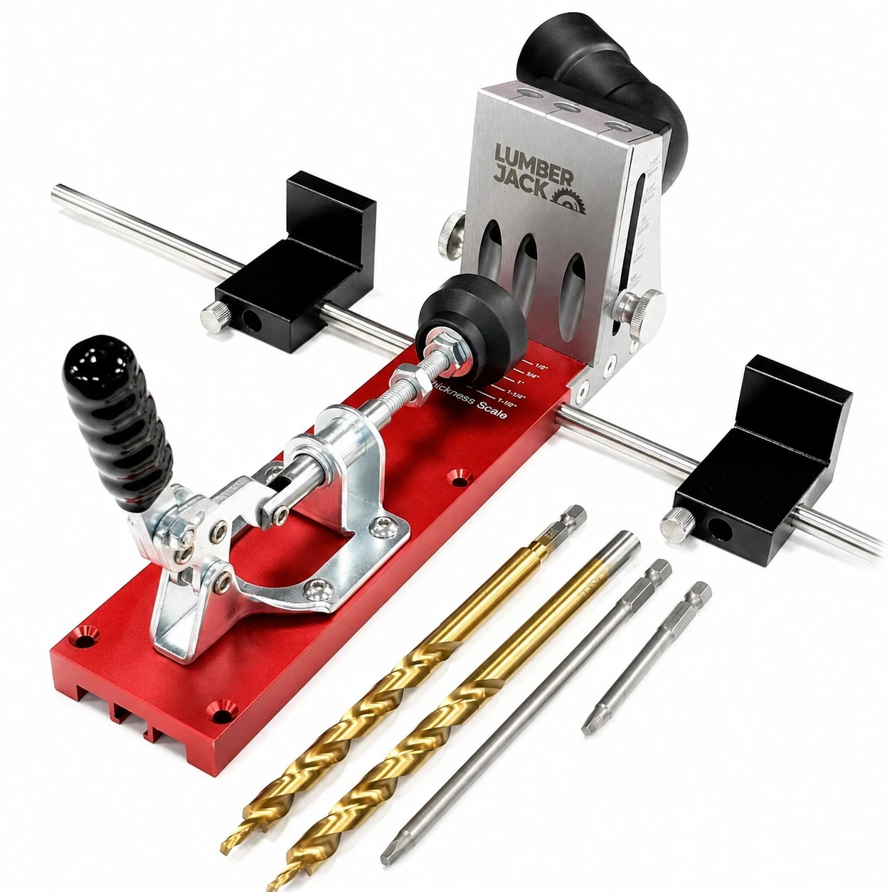 Lumberjack Pocket Hole Jig System Adjustable Joinery Kit Aluminium PHJ95 38mm