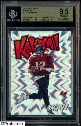 2020 Panini Absolute KABOOM! #1 Tom Brady Buccaneers SSP CASE HIT BGS 9.5