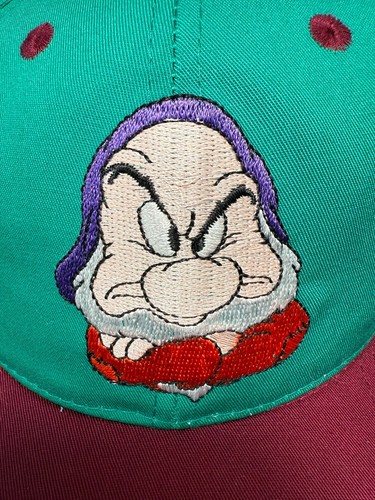 Sombrero de Colección Disney Gruñón Snapback Juvenil Verde Azulado Blancanieves Siete Enanitos Años 90 - Imagen 4 de 8