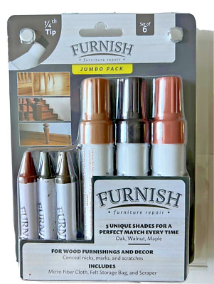 FURNISH Furniture Repair Kit Jumbo Oak Walnut Maple Crayons Markers NEW