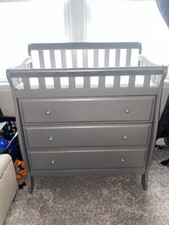 Dream On Me-Marcus Baby Changing Table/Dresser (Storm Grey) Model #602-SGY