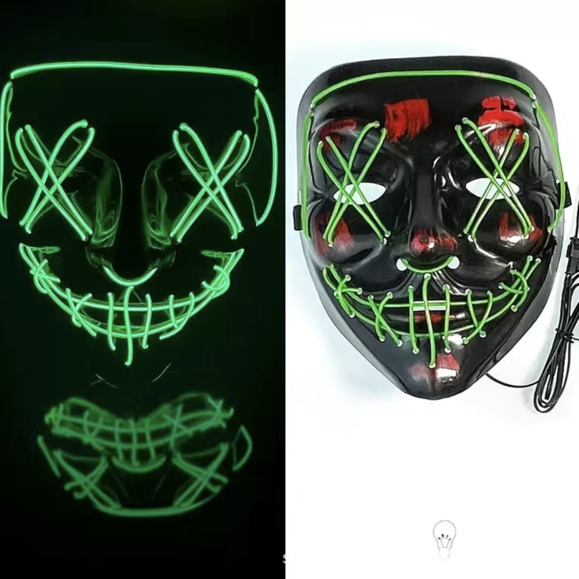 Maschera LED Con Rilevamento Gesti Per Bambini E Adulti – 234 LED RGB, 50 Immagini Statiche E Dinamiche, Ricaricabile USB-C – Ideale Per Halloween E Feste