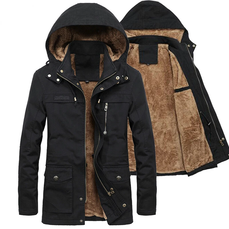 New Winter Jacket Men Thicken Warm fur Hooded parka Coat Fashion