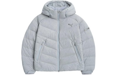 PUMA Ultra 2 Solid Color Casual Quilted Long Sleeve Hooded Down Jacket