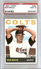 1964 TOPPS #282 BOB BRUCE PSA 9 MINT COLTS