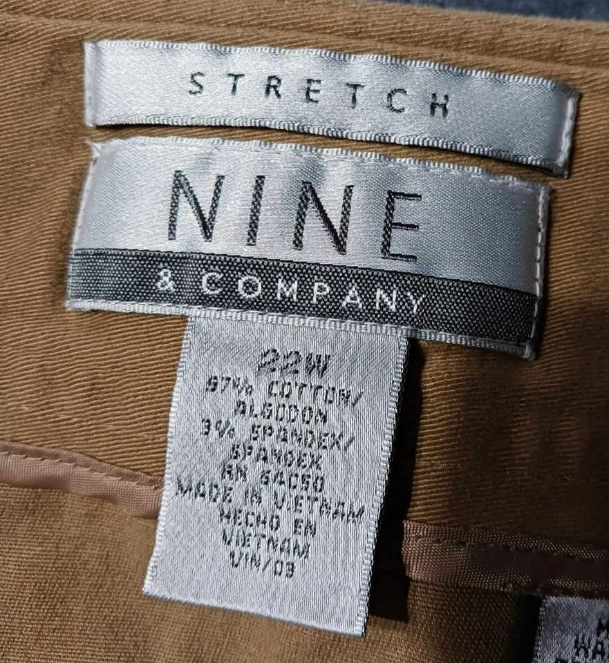 Falda Nine Company Mujer 22W Elastizada Bronceado Marrón Claro Abertura Modesta Minimalista Foto 4 de 4