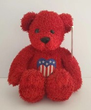 First  Main "SPARKLES" The Patriotic Bear 9" w/Stars  Stripes Heart w/ Tags