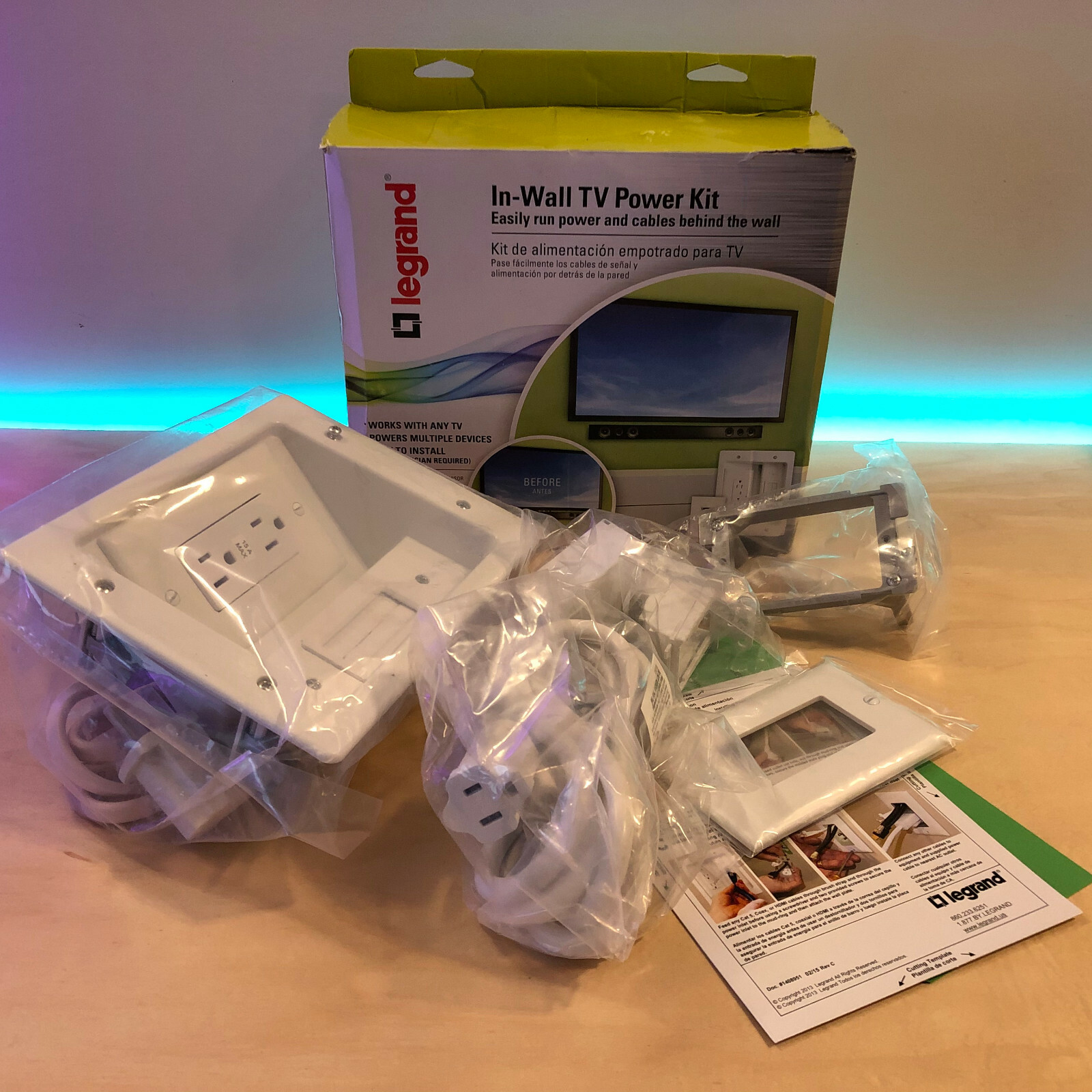 Legrand HT2202-WH-V1 In-Wall TV Power Kit - White* 804428065975 | eBay