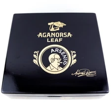 Aganorsa Leaf Arsenio Toro Empty Wood Cigar Box 7.5" x 7.25" x 2"