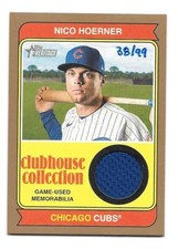 NICO HOERNER  2023 TOPPS HERITAGE CLUBHOUSE COLLECTION GOLD RELIC #/99