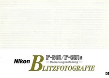  Bedienungsanleitung Notice d ´emploi Handbook Nikon F-601M Blitzfotografie B206
