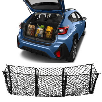 Envelope Style 3 Pocket Car Net Stretchy Trunk Storage Net For Subaru Crosstrek