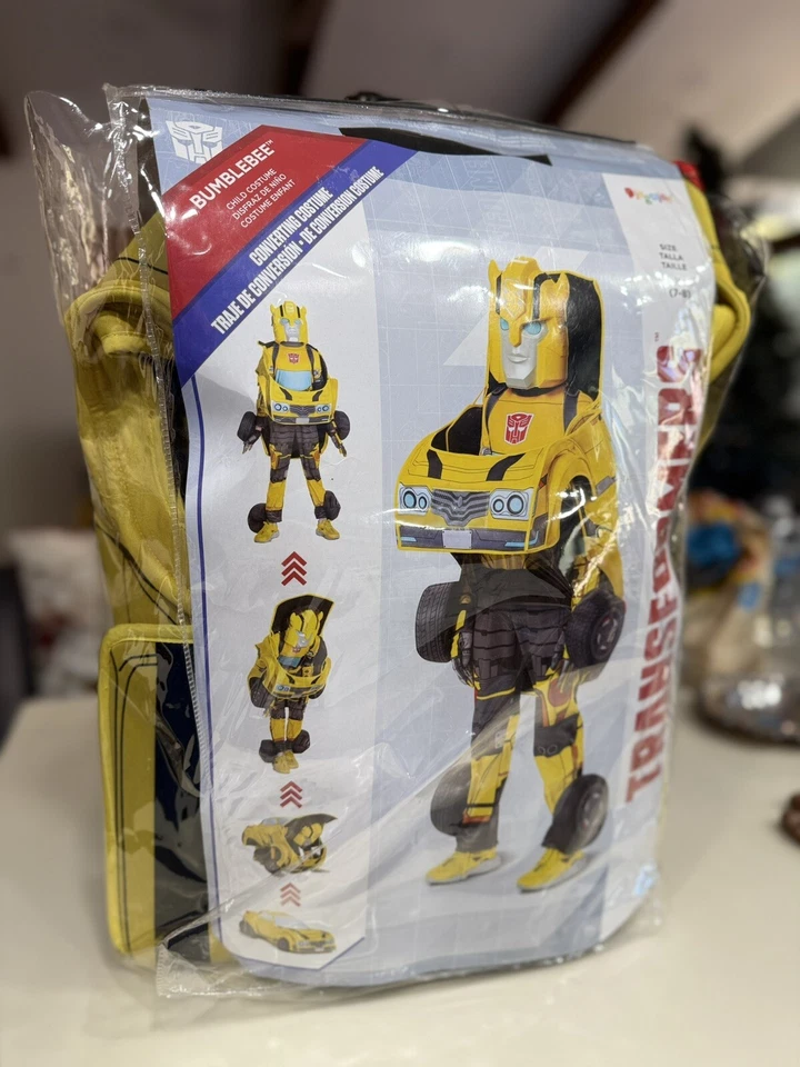 Transformers Amarillo Abejorro Convertidor Coche Halloween Disfraz Niño’s Talla 7-8 Foto 3 de 4