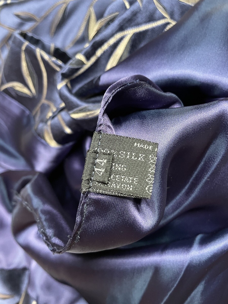 Prada Vintage Spring 1997 Purple Silk Bamboo Leaf Print Prada Vintage Spring 1997 Purple Silk Bamboo Leaf Print
