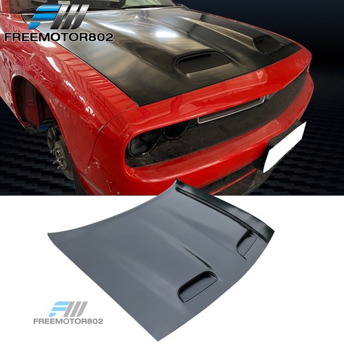 Hellcat Style Front Bumper Cover + Lip & Demon Fender Flares Kit For 2015-2023 Dodge Challenger