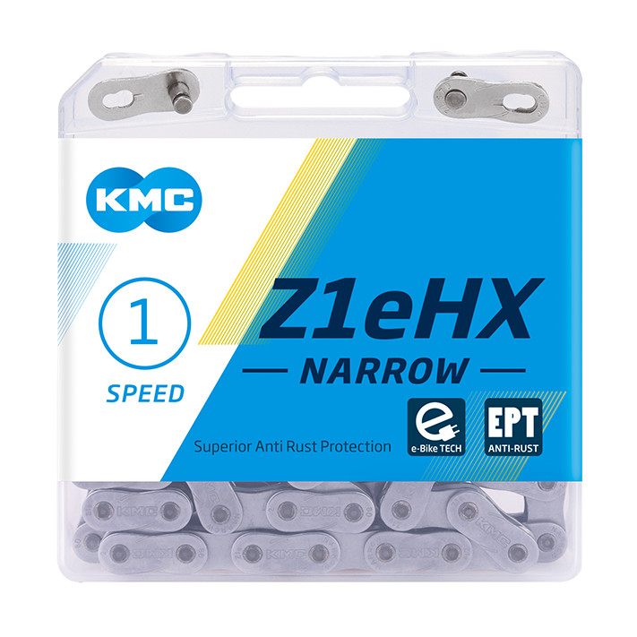 KMC Chain Single speed - Z1eHX Narrow - EPT - E-Bike - 112 Links Bike bicycle