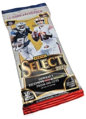 2023 Panini Select Football 15 Card Jumbo Value Cello Sealed Fat Pack Die-Cuts