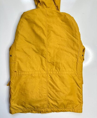 VTG Cole Haan Men’s Hooded Anorak Yellow Long Jacket / Men’s Size Medium - Picture 6 of 10