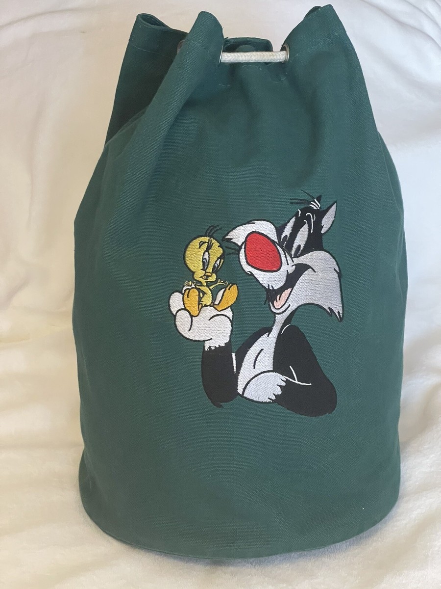 1994 Vintage Looney Tunes bucket backpack bag Tweety bird