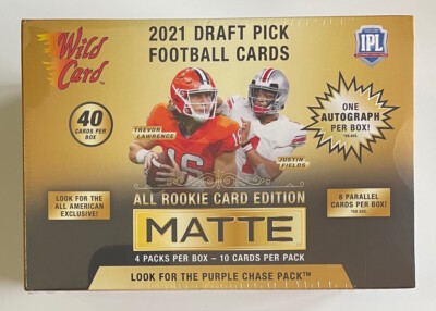 2021 draft pick football cards wild card matte gold