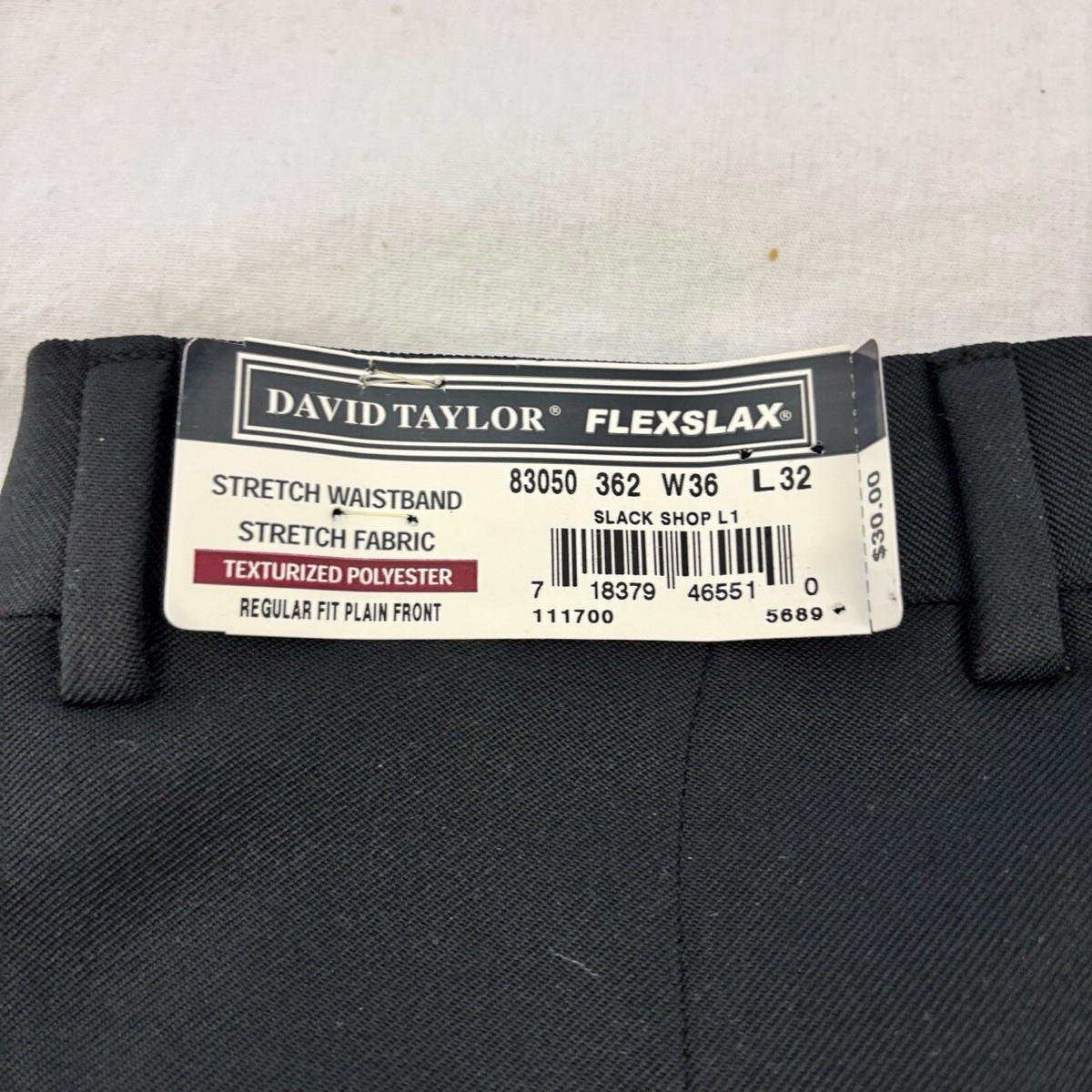 David Taylor Mens Vintage FlexSlax Trousers Black 83050 W36 L32 | eBay