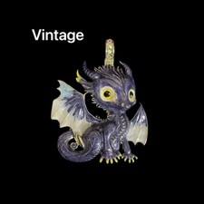 Vintage exquisite heavy industry cartoon little flying dragon antique pendant