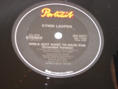 Cyndi Lauper   Girls Just Want To Have Fun 1984 Portrait 12'' Maxi Single  TC924