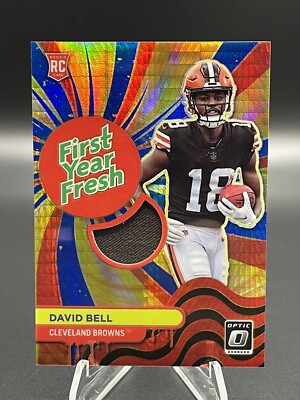 2022 Donruss Optic First Year Fresh Blue Hyper Prizm David Bell Rookie Patch RC