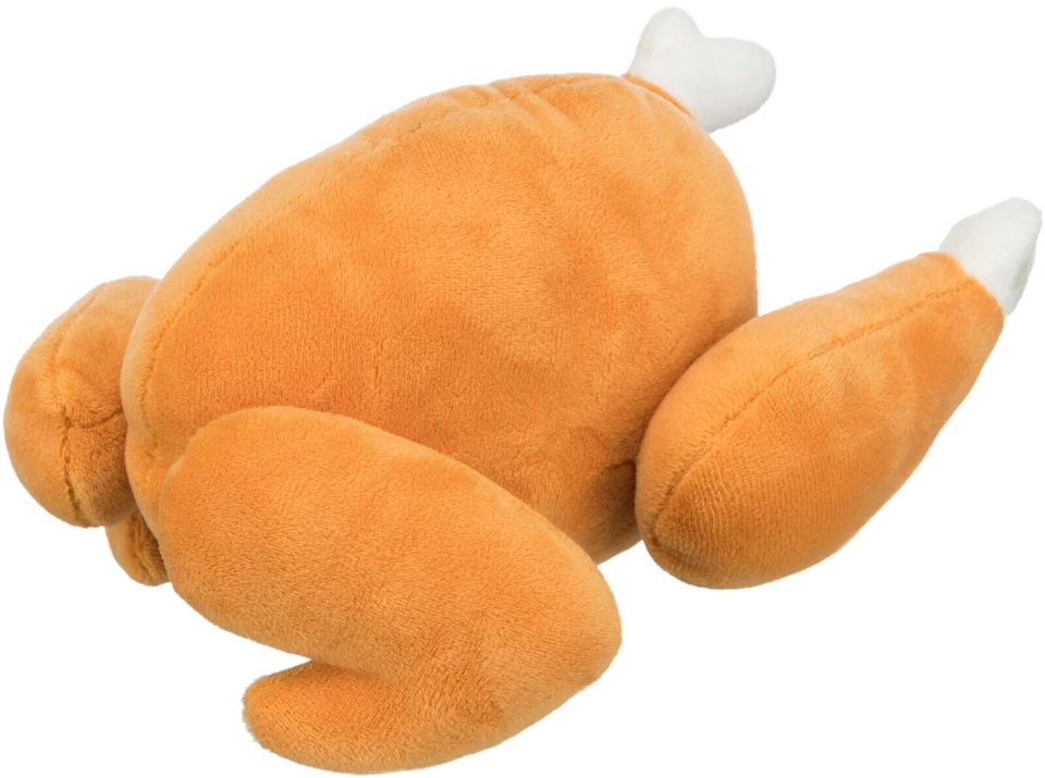 Trixie Hundespielzeug Plüsch Brathähnchen 26cm Quitscher lustiges Mitbringsel - Bild 1 von 2