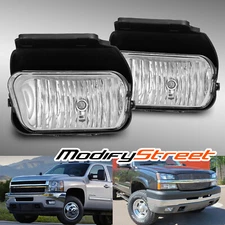 Fit 2003-2007 Chevy Silverado Driving Front Fog Lights Bumper Lamps Pair