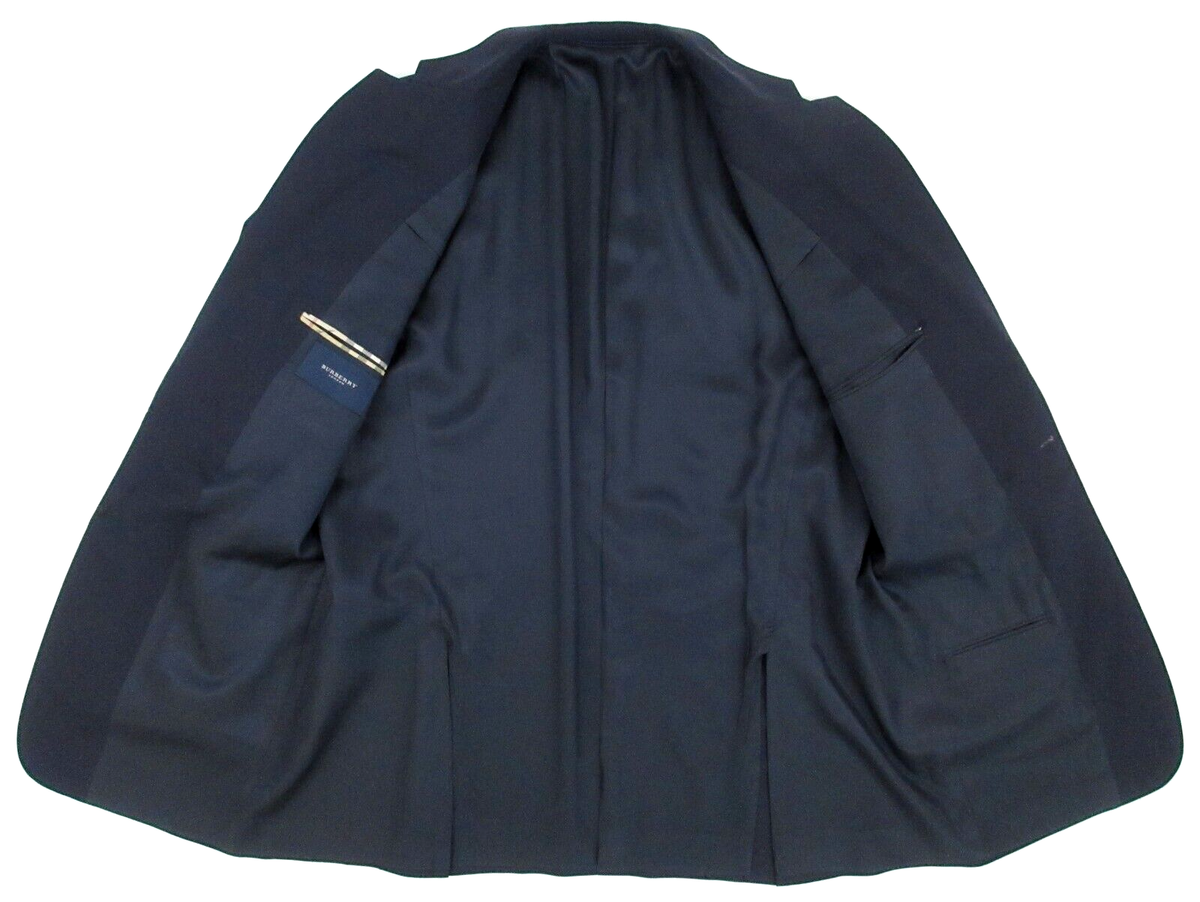 Burberry London Men's Kensington Two Button Blazer Navy Blue