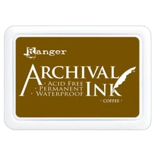 Ranger, Archival Ink, Permanent Ink, Ink Pad, Non-Toxic, Coffee Brown Ink